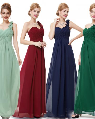 Chiffon One Shoulder Slim Fit Dress DR06BD005